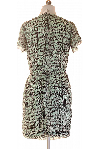 BANANA REPUBLIC dámské šaty krátký rukáv s páskem zelené vzorované volnočasové Velikost XS | BANANA REPUBLIC | obrázek 3
