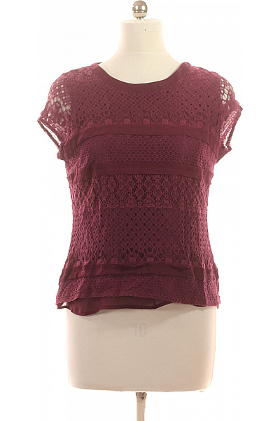 Marks & Spencer Dámská halenka krátký rukáv krajková bavlněná boho letní Vel. EU 40 | Marks & Spencer | obrázek 2