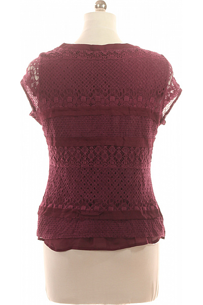 Marks & Spencer Dámská halenka krátký rukáv krajková bavlněná boho letní Vel. EU 40 | Marks & Spencer | obrázek 3