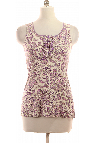 dámské tričko bez rukávů fialové paisley Vel. M | Unimoda | obrázek 2