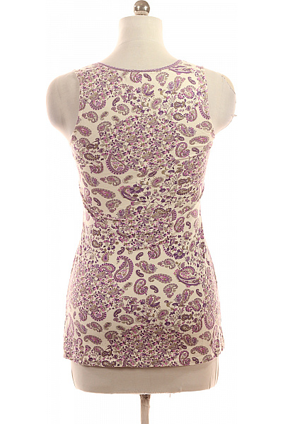 dámské tričko bez rukávů fialové paisley Vel. M | Unimoda | obrázek 3