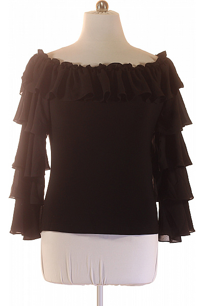 Joseph Ribkoff Černá halenka s dlouhým rukávem a volánky Velikost EU L | Joseph Ribkoff | obrázek 2