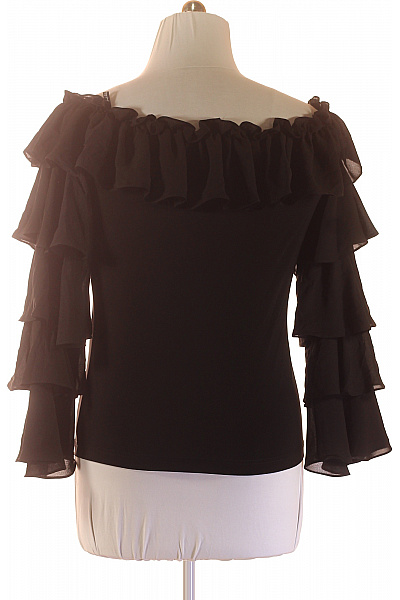 Joseph Ribkoff Černá halenka s dlouhým rukávem a volánky Velikost EU L | Joseph Ribkoff | obrázek 3