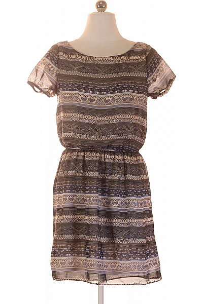 PIECES šaty s krátkým rukávem boho vzorované letní Vel. XS | PIECES | obrázek 2