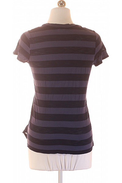 Dámské tričko s krátkým rukávem pruhované modré bavlněné Vel. S | Unimoda | obrázek 3