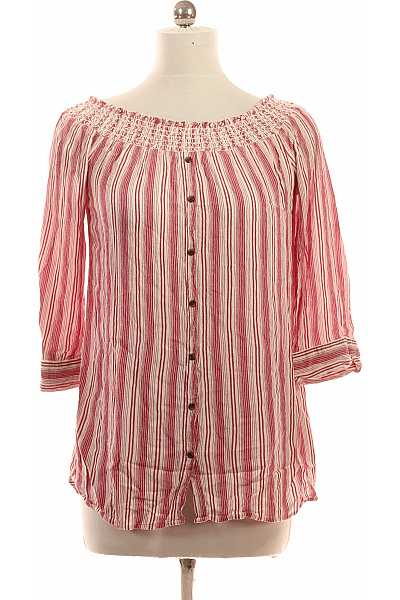 Next Dámská halenka s dlouhým rukávem pruhovaná červená Velikost 40 | Next | obrázek 2