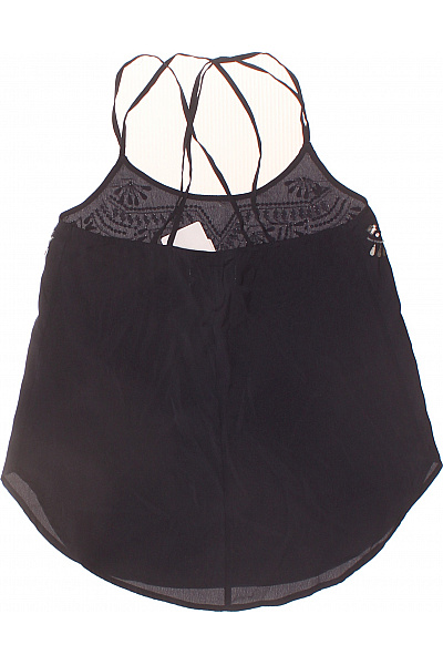 Abercrombie&Fitch Černá halenka bez rukávů s kamínky a flitry boho letní Vel. XS | Abercrombie&Fitch | obrázek 3