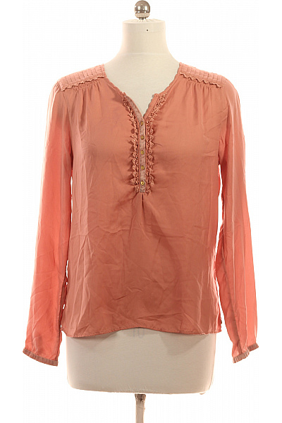 MAISON SCOTCH růžová halenka s dlouhým rukávem a volánky Velikost 2 | MAISON SCOTCH | obrázek 2