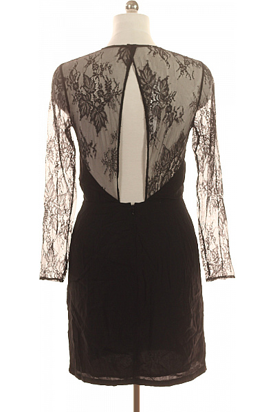 SAMSOE Dámské šaty černé krajkové elegantní koktejlové s dlouhým rukávem Velikost M | SAMSOE | obrázek 3