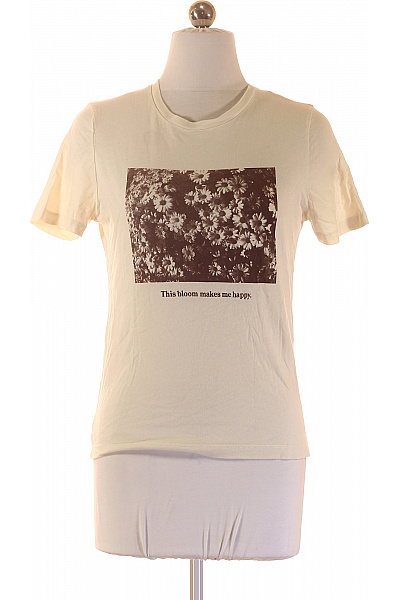 MANGO dámské tričko s krátkým rukávem a potiskem květinový vzor Velikost S | MANGO | obrázek 2