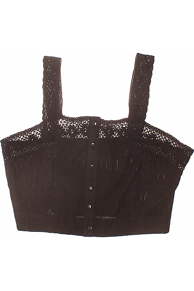 NA-KD dámské černé tričko bez rukávů crop top s průstřihy Velikost 36 | NA-KD | obrázek 2