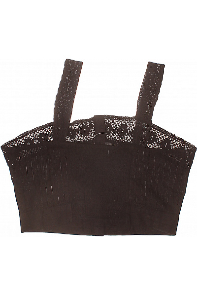 NA-KD dámské černé tričko bez rukávů crop top s průstřihy Velikost 36 | NA-KD | obrázek 3