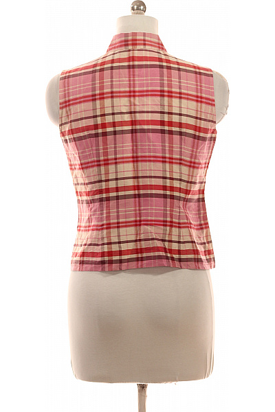 Seidensticker dámská kostkovaná košile s volánky růžová letní Vel. 38 | Seidensticker | obrázek 3