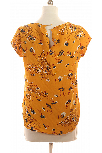 ONLY Dámská halenka žlutá s krátkým rukávem a potiskem květinová Vel. 38 | ONLY | obrázek 3