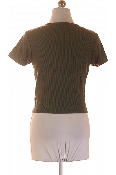 Scotch & Soda Dámské zelené žebrované tričko s krátkým rukávem a výšivkou basic crop top Vel. S | Scotch & Soda | obrázek 2