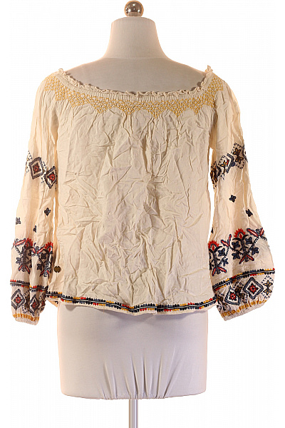 Pepe Jeans Dámská halenka s dlouhým rukávem béžová vyšívaná boho Velikost XS | Pepe Jeans | obrázek 3