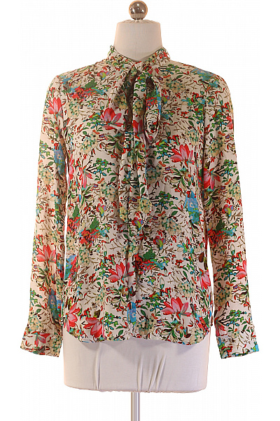 ZARA Dámská košile s dlouhým rukávem a mašlí květinová vzorovaná Vel. XS | ZARA | obrázek 2