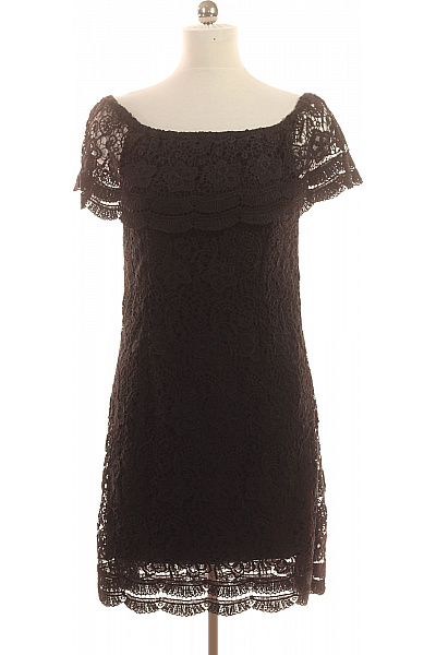 ONLY Krajkové šaty S Odhalenými Rameny Krátké černé Elegantní Vel. 42