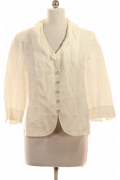 GERRY WEBER Dámské Lněné Sako Elegantní Jarní Letní Vel. 42