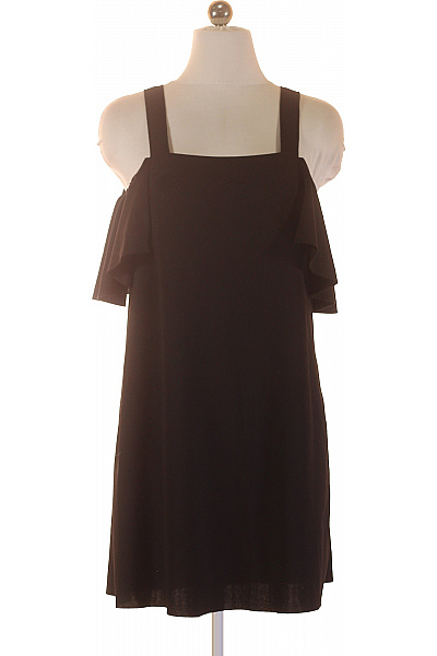 MANGO černé šaty na ramínka s odhalenými rameny volnočasové letní Velikost S | MANGO | obrázek 2