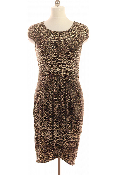 Dorothy Perkins šaty s krátkým rukávem zvířecí vzor hnědé elegantní midi Velikost 42 | Dorothy Perkins | obrázek 2
