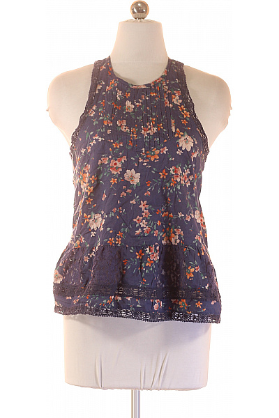Hollister Dámská halenka bez rukávů s květinovým potiskem boho krajková letní Velikost XS | Hollister | obrázek 2