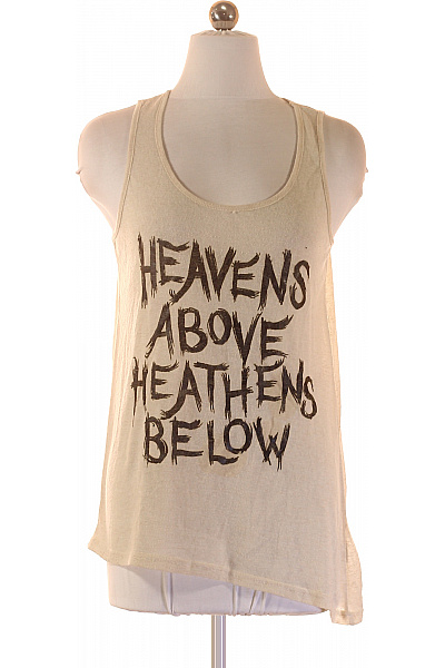 Dámské Tílko S Nápisem Asymetrické Polyesterové Velikost S