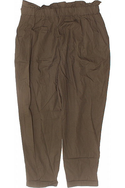 ZARA Dámské bavlněné kalhoty s vysokým pasem a páskem volnočasové hnědé Vel. l | ZARA | obrázek 3