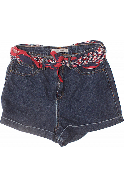 MANGO Dámské džínové kraťasy s páskem kostkované volnočasové krátké Velikost 38 | MANGO | obrázek 2