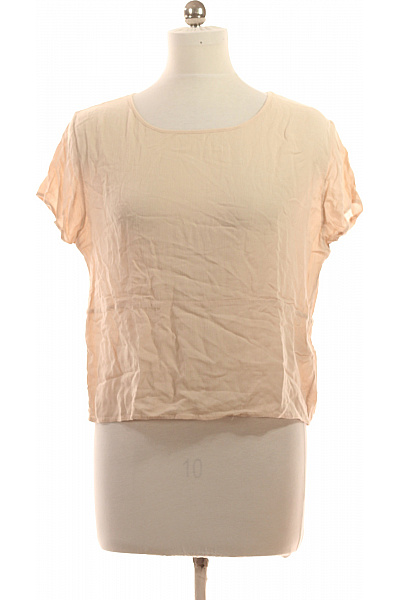 SECOND FEMALE Dámská halenka krátký rukáv béžová průsvitná volná rayonové Vel. EU L | SECOND FEMALE | obrázek 2