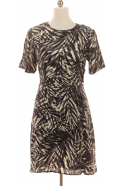 MANGO Dámské šaty krátký rukáv černé bílé listové Vel. M | MANGO | obrázek 2