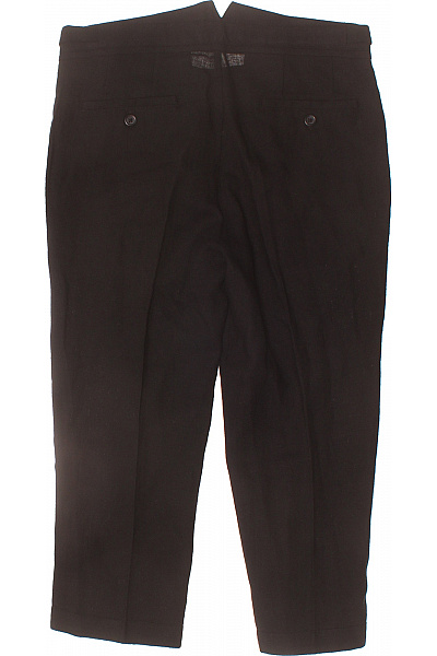 elegantní černé volnočasové kalhoty s vysokým pasem Vel. 38 | Unimoda | obrázek 2