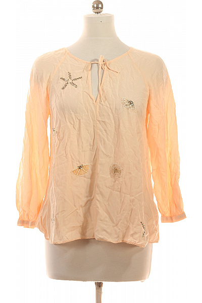Other Stories Oranžová halenka s dlouhým rukávem a kamínky Vel. EU 36 | Other Stories | obrázek 2