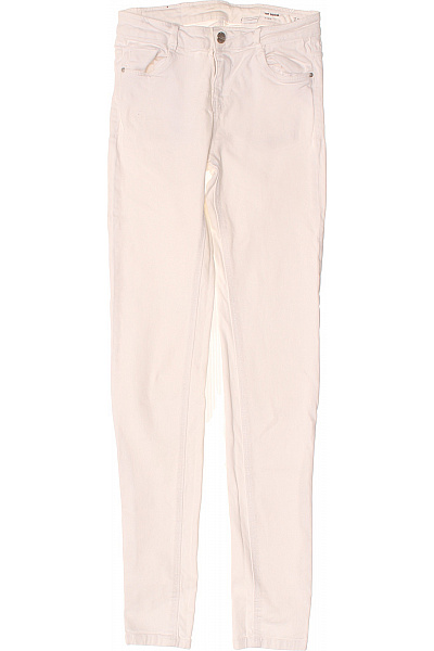 ZARA Dámské Bílé Bavlněné Skinny Džíny Velikost EU 34