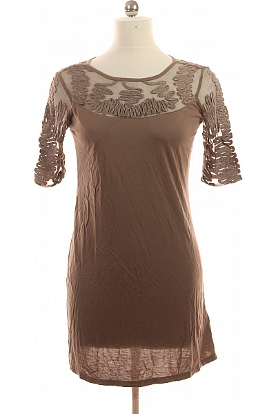 Next Dámské šaty hnědé krajkové volnočasové letní tričkové Velikost EU 38 | Next | obrázek 2