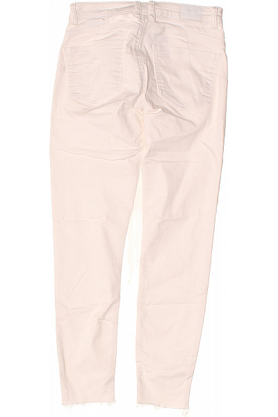 Bershka Dámské bílé bavlněné džíny skinny s vysokým pasem Vel. EU 38 | Bershka | obrázek 2