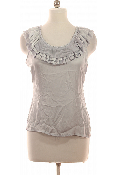 Pepe Jeans Dámská halenka bez rukávů elegantní šedá volánky plisovaná Vel. EU M | Pepe Jeans | obrázek 2