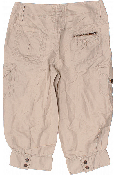 InWear Dámské lněné kraťasy cargo volnočasové béžové s kapsami pod kolena Vel. 38 | InWear | obrázek 3