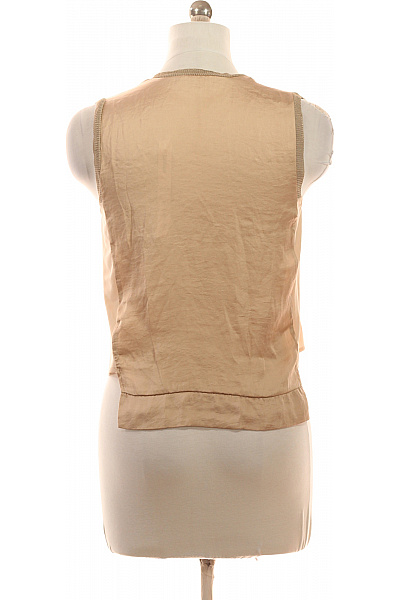 ZARA Dámská béžová halenka bez rukávů s výstřihem do V crop Vel. EU M | ZARA | obrázek 3