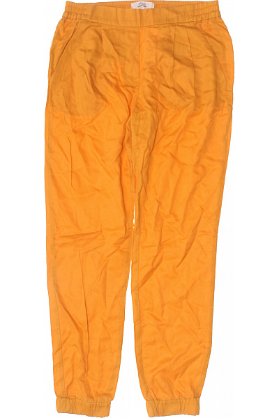 MANGO Dámské oranžové lyocellové kalhoty volnočasové s kapsami Velikost EU XS | MANGO | obrázek 2