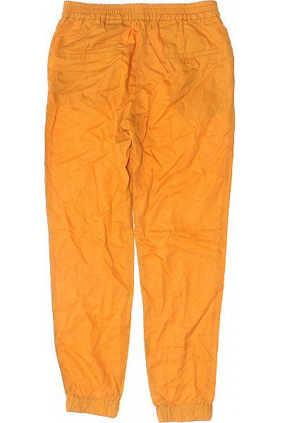 MANGO Dámské oranžové lyocellové kalhoty volnočasové s kapsami Velikost EU XS | MANGO | obrázek 3