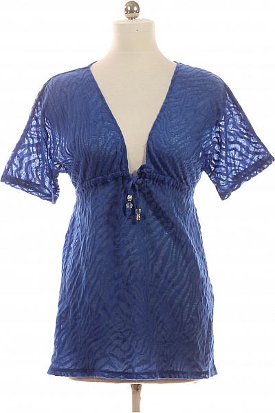 Next dámské šaty krátký rukáv modré zvířecí vzor ažurové volnočasové letní Vel. EU 40 | Next | obrázek 2