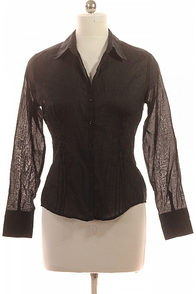 ben sherman Dámská černá košile s dlouhým rukávem průhledná elegantní vypasovaná Vel. EU L | ben sherman | obrázek 2