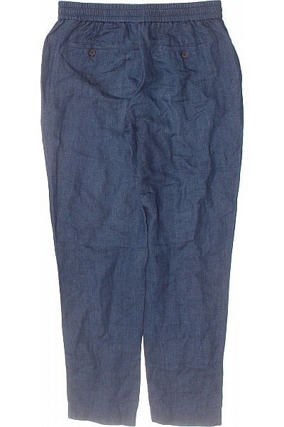 massimo dutti Dámské modré plátěné volnočasové kalhoty s kapsami Vel. 36 | massimo dutti | obrázek 2