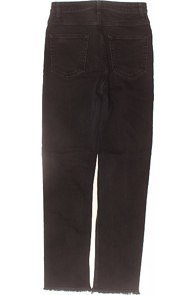 sandro Dámské džíny černé rovné s vysokým pasem děravé Vel. 34 | sandro | obrázek 2