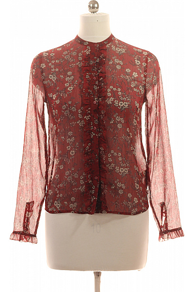 Pepe Jeans Dámská červená květinová košile s dlouhým rukávem a volánky Velikost EU XS | Pepe Jeans | obrázek 2