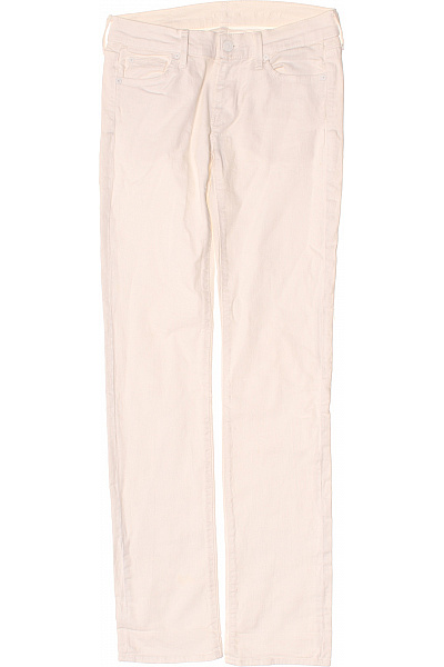 7 For All Mankind Dámské Bavlněné Džíny Rovné Bílé Velikost 28