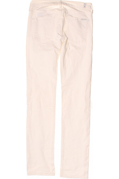 7 for all mankind Dámské bavlněné džíny rovné bílé Velikost 28 | 7 for all mankind | obrázek 2