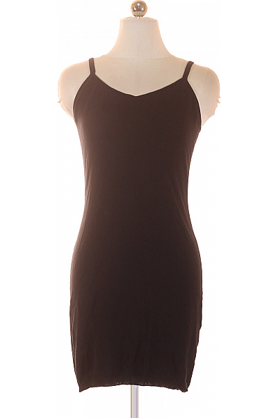 Černé šaty na ramínka mini bodycon volnočasové jednoduché Vel. XS | Unimoda | obrázek 2
