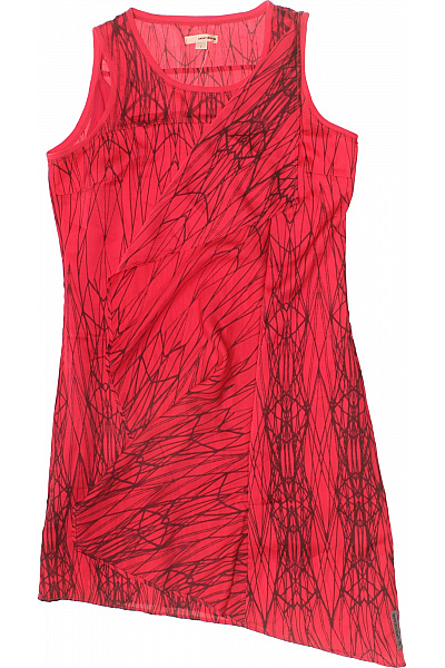 Donna Karan dámské šaty bez rukávů červené asymetrické volnočasové Vel. 4 | Donna Karan | obrázek 2